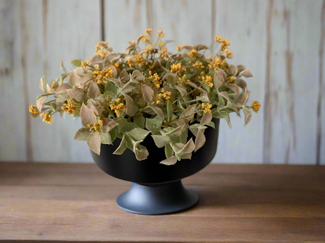 8x5 Iron bowl with pedestal (floral sold separately)