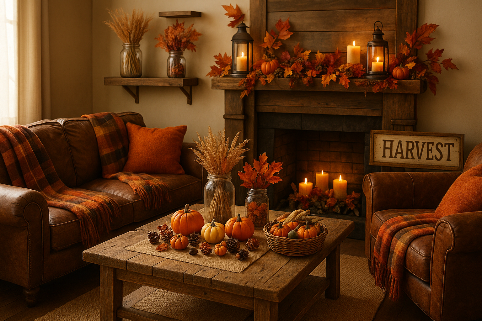 Rustic fall household decor